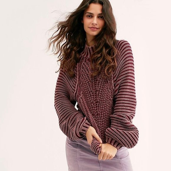 Free People Sweaters - NWT Free People pink blend chunky knit sweater